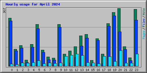 Hourly usage for April 2024